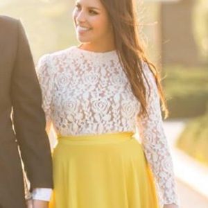 NWOT Beaded long sleeve lace top